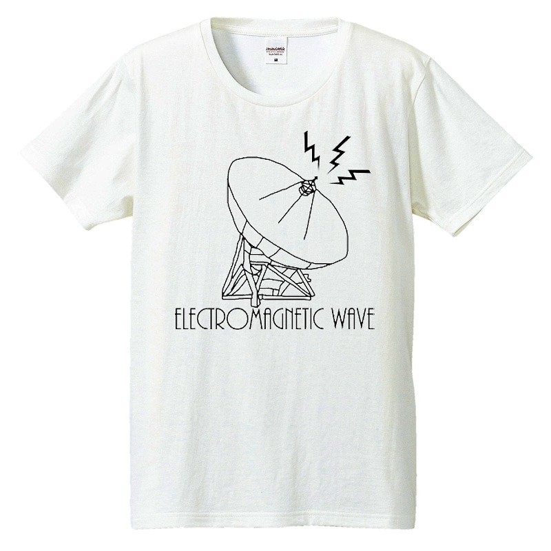 T-shirt / Electromagnetic wave - เสื้อยืดผู้ชาย - ผ้าฝ้าย/ผ้าลินิน ขาว