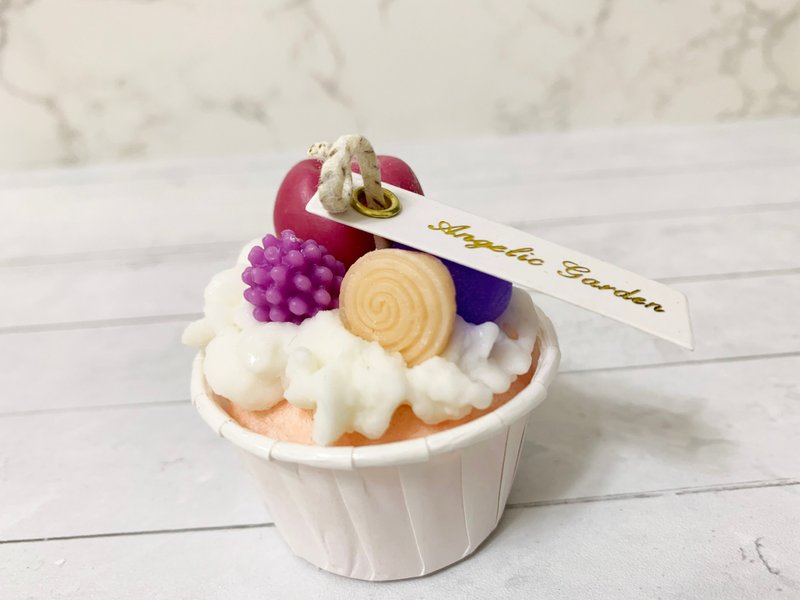 雜果迷你 Cupcake 蠟燭 - 香氛蠟燭/燭台 - 蠟 多色