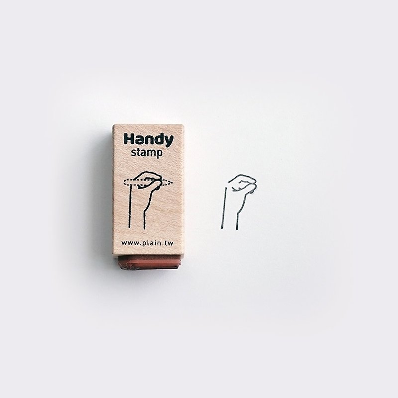 Handy Stamp E - はんこ・スタンプ台 - 木製 カーキ