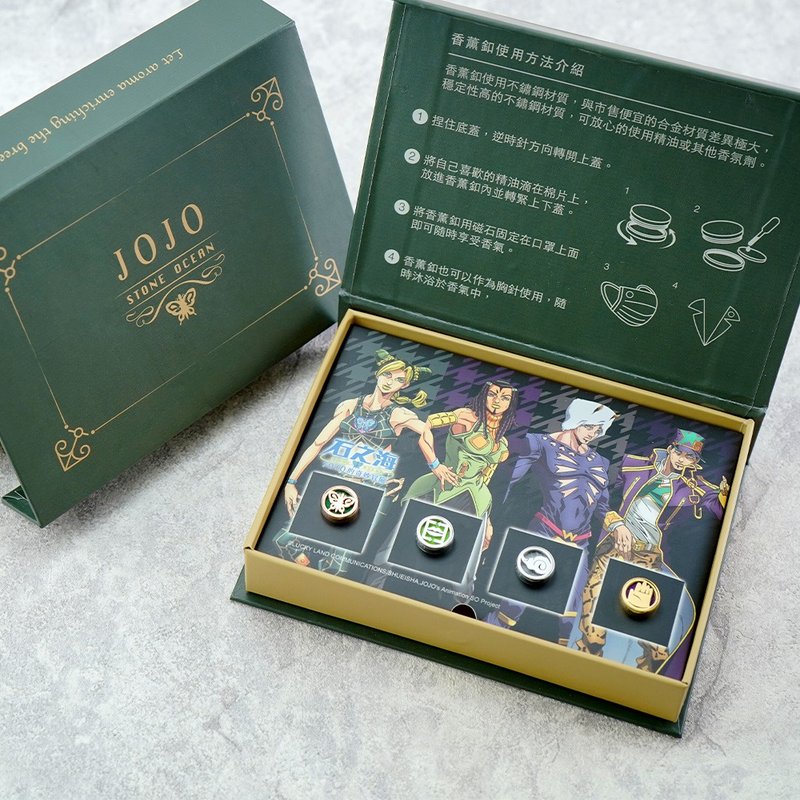 JoJo的奇妙冒險-口罩香氛釦-JOJO_V - 香氛/精油/擴香 - 其他金屬 銀色
