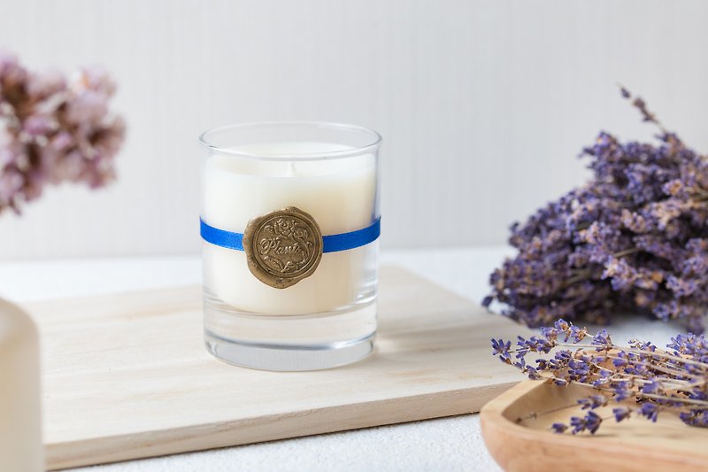 Quiet summer night. Soy essential oil fragrance candle. Planting Square · natural flower handmade soap - Candles & Candle Holders - Plants & Flowers Purple