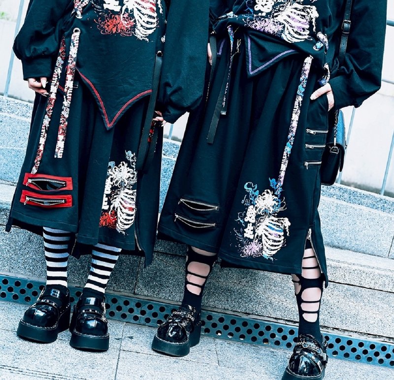 原創甦生彼岸花拉鍊造型織帶吊飾和風七分寬褲劍道褲【JJ2527 - 男長褲/休閒褲 - 棉．麻 