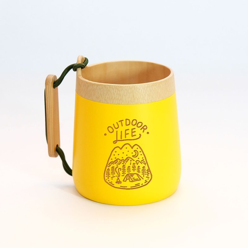 Beer Cup 元氣啤酒杯(小山款) - 咖啡杯/馬克杯 - 竹 卡其色