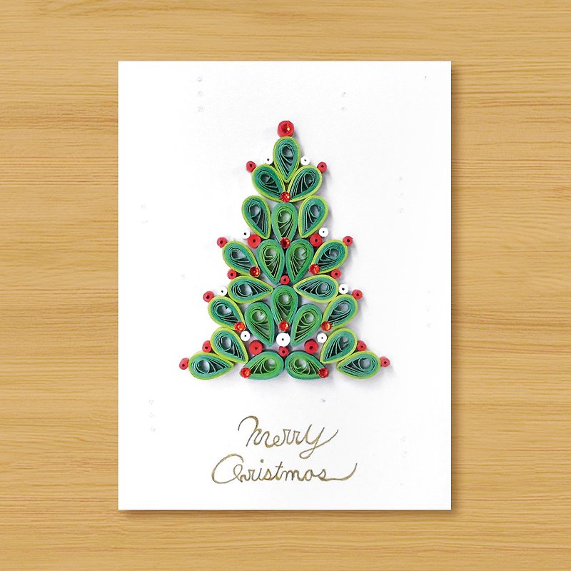 ( 2款供選擇 ) 手工捲紙卡片 _ 來自遠方的祝福 - 熱情聖誕季 - 卡片/明信片 - 紙 藍色