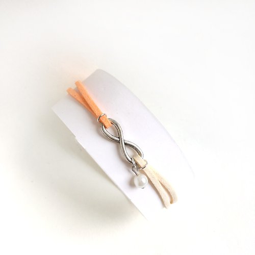 Anne Handmade Bracelets 安妮手作飾品 Infinity 永恆 手工製作 手環-嫩橘 限量