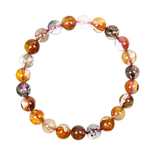 正佳珠寶 Gemsrich Jewelry 【正佳珠寶】小樹膠花水晶 高品玉化小樹水晶 7.8-8.3mm