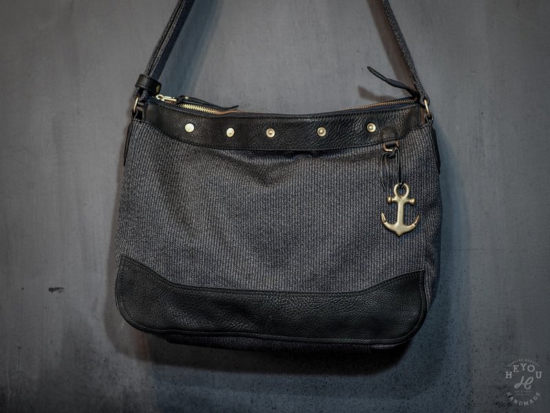 Hobo Bag-小尺寸跨肩包 Type.2 - 側背包/斜背包 - 真皮 黑色
