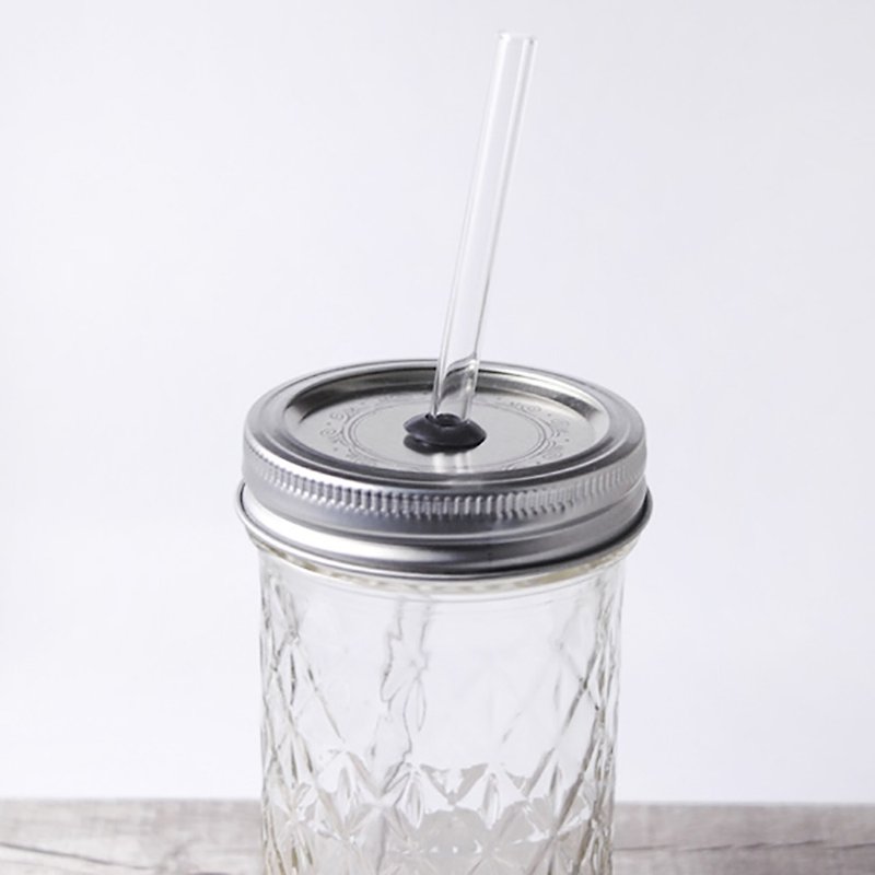 25cm (口徑0.7cm) 平口 玻璃吸管 不含玻璃罐 (附贈清潔刷) - 飲料提袋/杯袋/杯套 - 玻璃 咖啡色