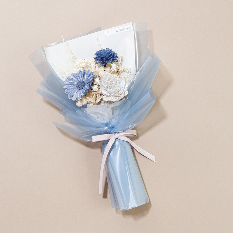 Playful Jelly Everlasting Bouquet Ocean Blue Valentine's Day Bouquet Proposal Bouquet Birthday Gift Graduation Flower - Dried Flowers & Bouquets - Plants & Flowers 