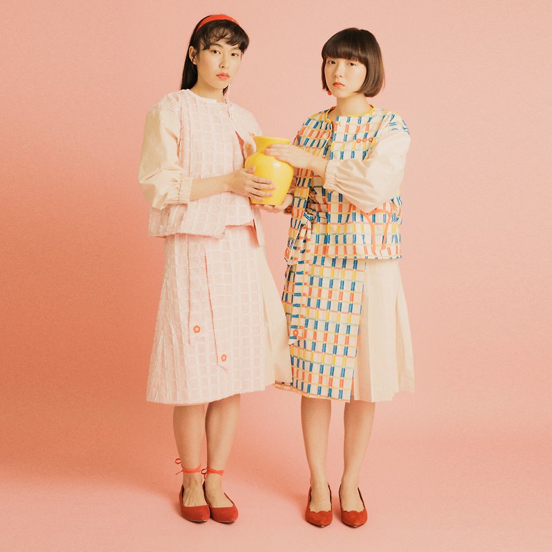 Flower Bed Skirt (PINK) - 裙子/長裙 - 棉．麻 粉紅色