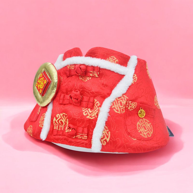 【MOMOJI】 寵物圍兜 | 節日 新年 | Fortune 光福 - 寵物衣服 - 聚酯纖維 紅色