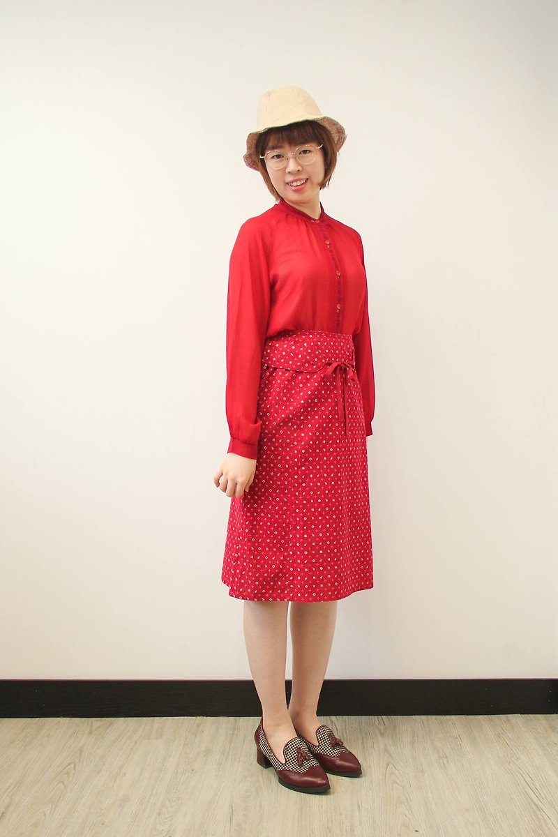 …｛DOTTORI :: BOTTOM｝Scarlet Floral Skirt with Corset - Skirts - Other Materials Red