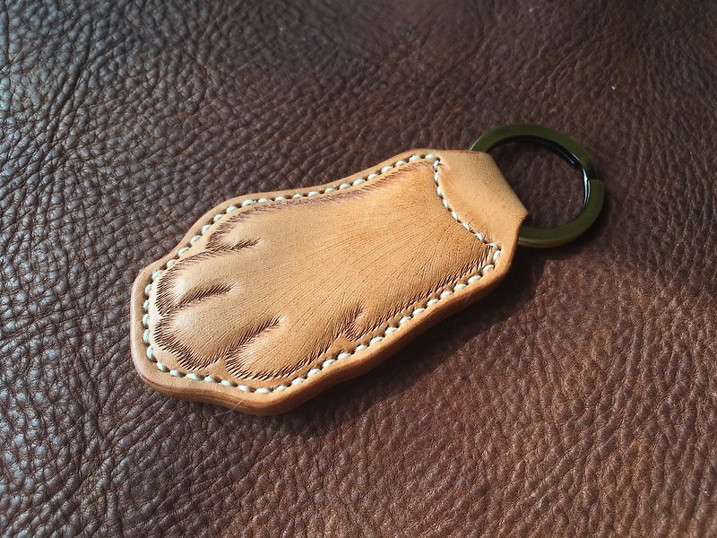 Little orange hand iCash2.0 key ring - Keychains - Genuine Leather 