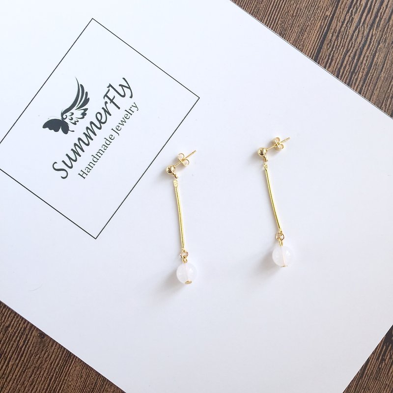 [2 price! ] ❤️14k gilded copper! ❤️ ❤️ simple wild holiday specials! ❤️0.8cm ball earrings earrings long paragraph without pierced ear hook ear wire birthday gift exchange - Earrings & Clip-ons - Other Materials White