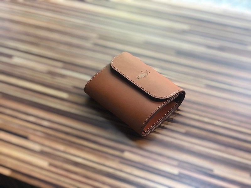 【Takumicsタクミクス】Quattro Plus_Mini Wallet 3-fold - Wallets - Genuine Leather Brown