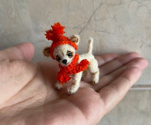 crocheted chihuahua dog gift souvenir small cute realistic 1