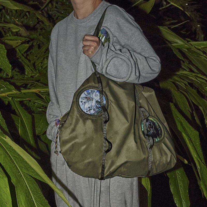 Garden Functional Bag 園林戶外機能包 有風景 具象反差 - 側背包/斜背包 - 尼龍 綠色