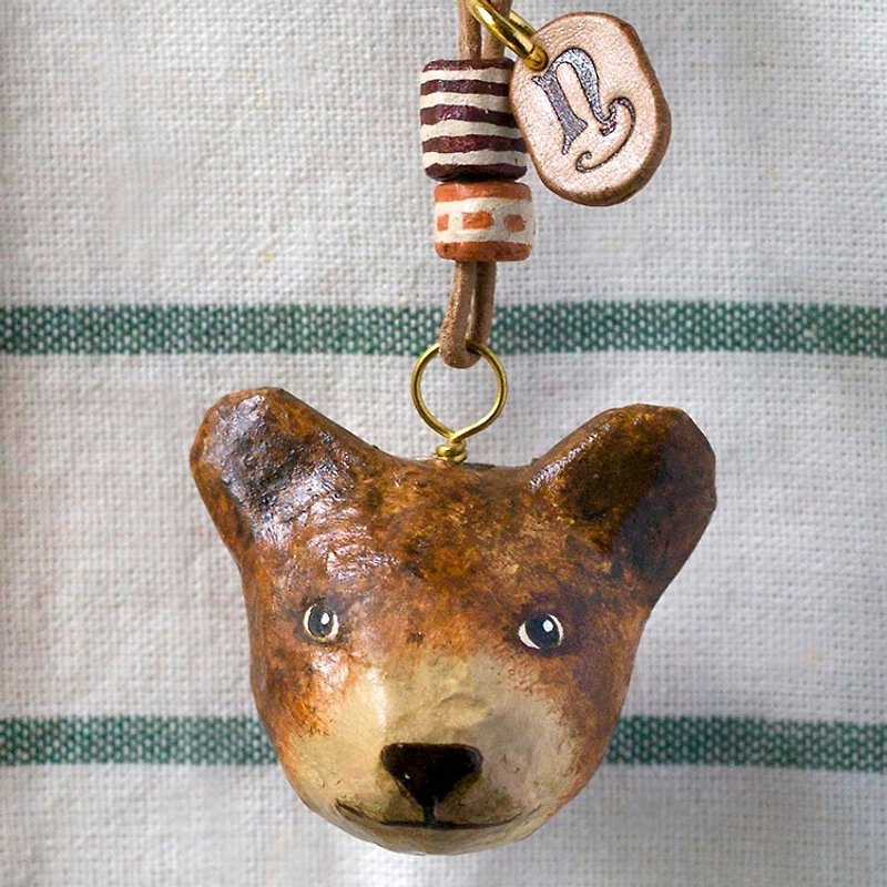 Bear pendant necklace / animal item 錬 - สร้อยติดคอ - กระดาษ สีนำ้ตาล