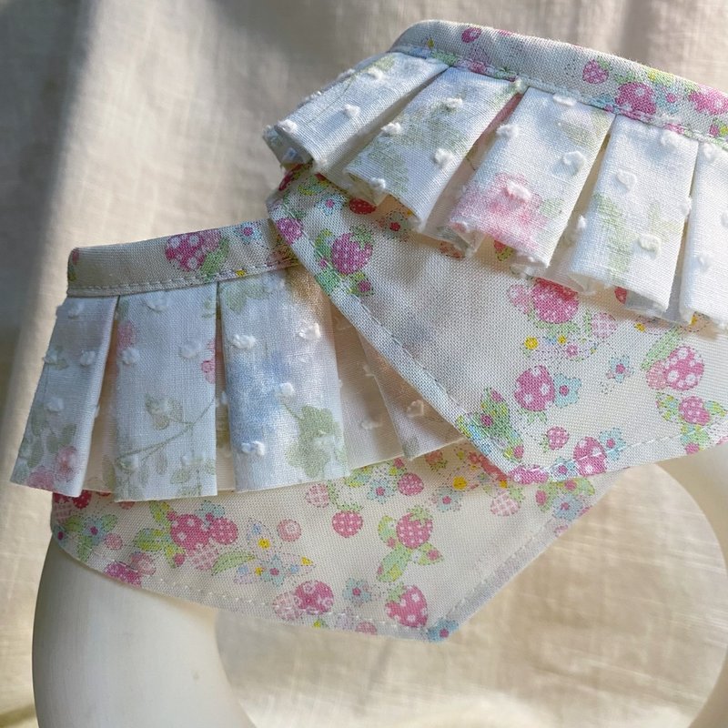 發裁手作。Facai Handmade 寵物領巾 毛孩瑪格領_莓點點 - 寵物衣服 - 棉．麻 藍色