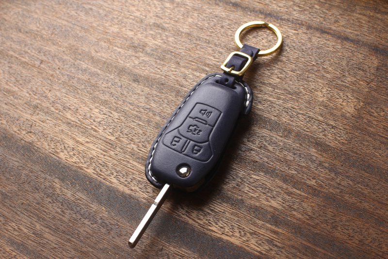 Tea leather FORD kuga MK4 MONDEO ST STLine Ford car key leather case customization - ที่ห้อยกุญแจ - หนังแท้ 