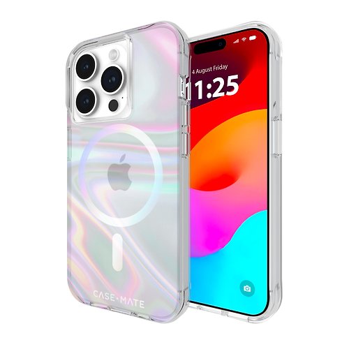 Case-Mate iPhone 15 Pro系列 Soap Bubble手機殼 Iridescent MagSafe版