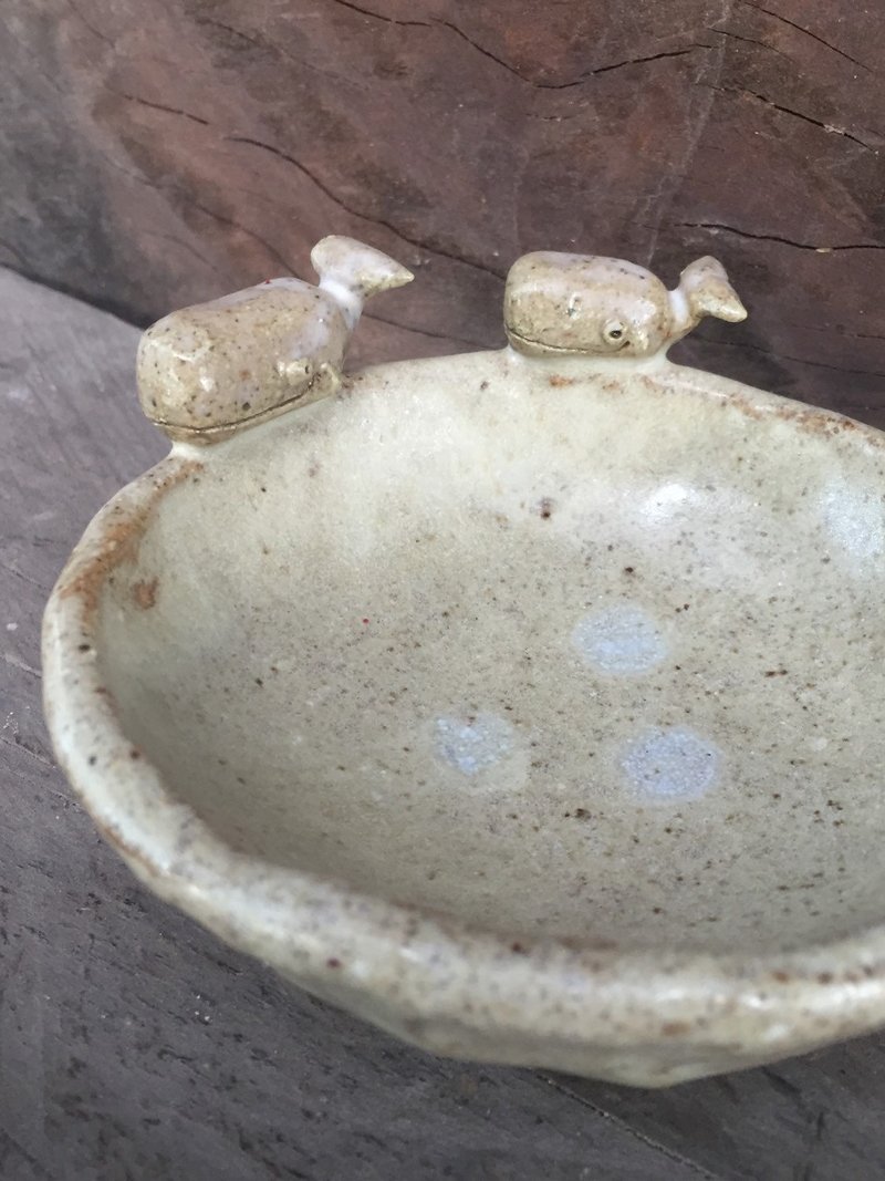 ミニプレート、キャンドルホルダー、ジュエリーホルダー、キャンドルホルダーをクジラ - 花瓶・植木鉢 - その他の素材 カーキ