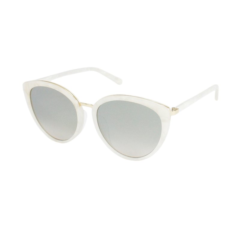 Handmade Italian Acetate Sunglasses - กรอบแว่นตา - พลาสติก ขาว