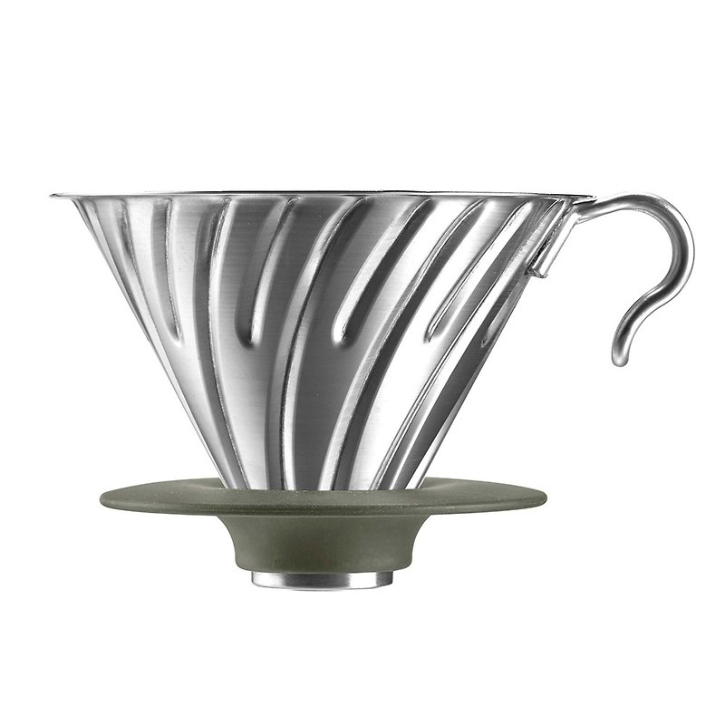 V60戶外用金屬濾杯 - 咖啡壺/咖啡器具 - 不鏽鋼 銀色