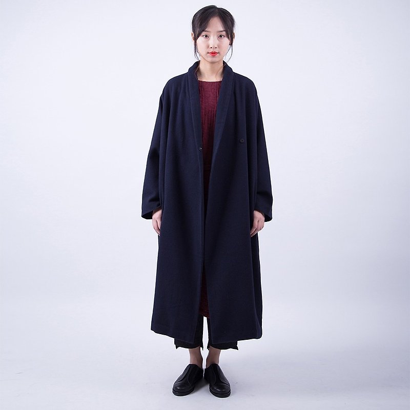 Tibetan blue wool coat - เสื้อแจ็คเก็ต - ขนแกะ 