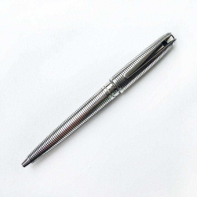 STデュポンミニグレインペン|フランスのレアコレクションHandmade - 油性・ゲルインクボールペン - 金属 シルバー