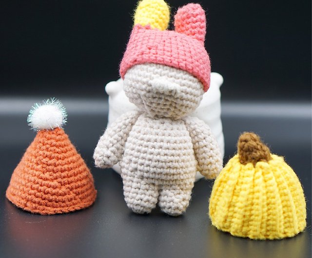 交換可能な帽子 人形人形 カボチャx誕生日xウサギの耳キャップl癒し ギフト 詰め物 ショップ Asyk Macrame 知育玩具 ぬいぐるみ Pinkoi