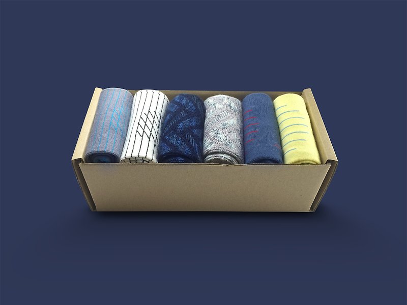 LIMITED Giftbox  - Socks - Cotton & Hemp Blue