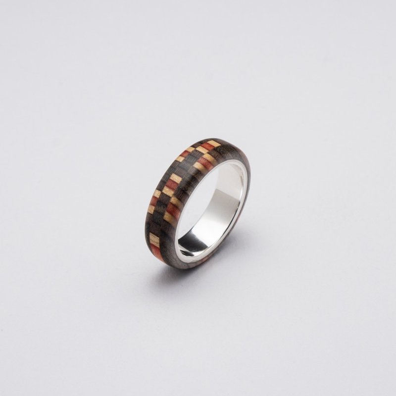 Send wood style ring R0409004 - แหวนทั่วไป - ไม้ สีม่วง