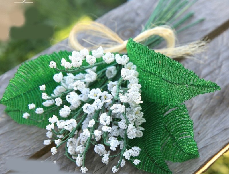 Digital Download - PDF | Beaded Flowers pattern | Lilies of the valley - 手工藝教學/工具書 - 其他材質 