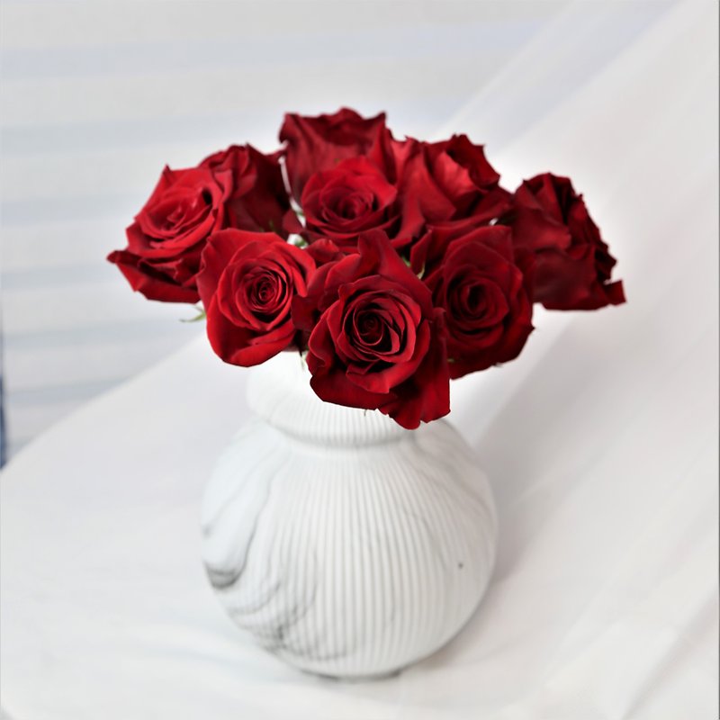 Monochrome Rose | DIY Material Pack Flower Home Delivery - จัดดอกไม้/ต้นไม้ - พืช/ดอกไม้ สีแดง