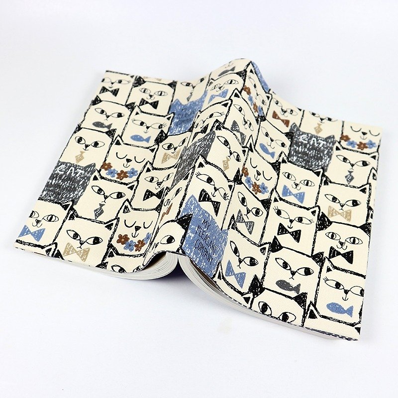 Cloth Book Cloth Book - Big Face Cat - Notebooks & Journals - Cotton & Hemp Gray