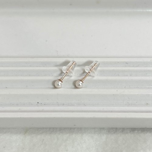 eine Akoya珍珠耳釘 2.5-3.0毫米 鉑金 K18YG K10YG K10PG 日本製造