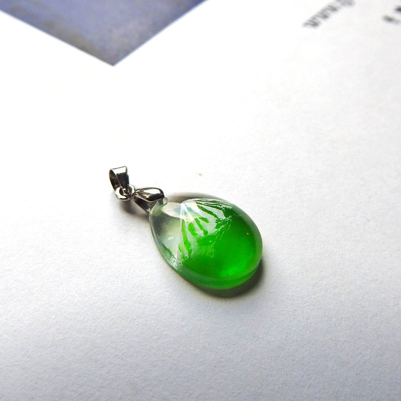 Necklace | Green - สร้อยคอ - เรซิน สีเขียว