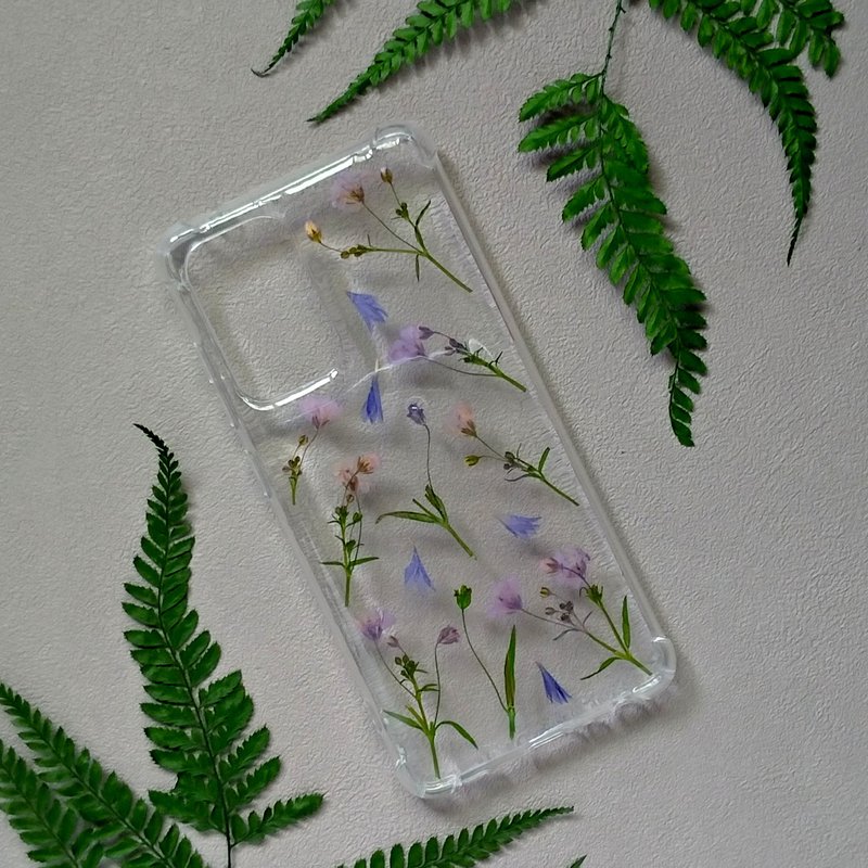 【f.phone】Embossed mobile phone case│preserved flowers│dried flowers - เคส/ซองมือถือ - วัสดุอื่นๆ หลากหลายสี