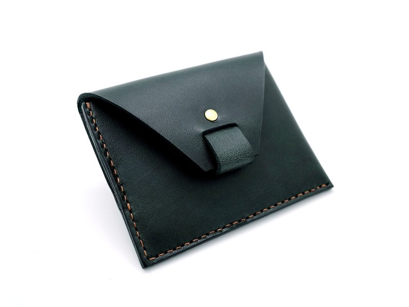 Leather Wallet (14 colors / engraving service) - Wallets - Genuine Leather Green