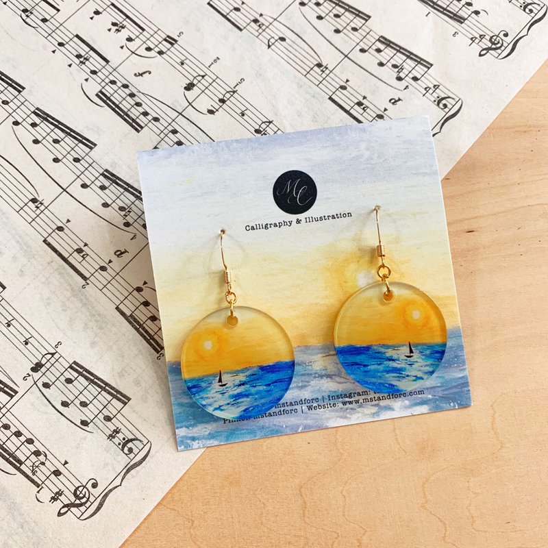 Pearl Island Sunset Earrings | Mstandforc - Earrings & Clip-ons - Plastic Multicolor