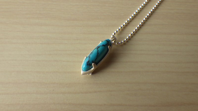 Ermine Pendant - 項鍊 - 半寶石 藍色