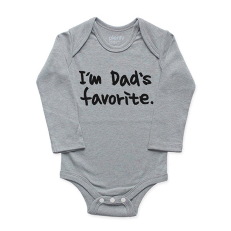 Package fart clothing jumpsuit dad's favorite (Heather Grey) - Onesies - Cotton & Hemp Gray