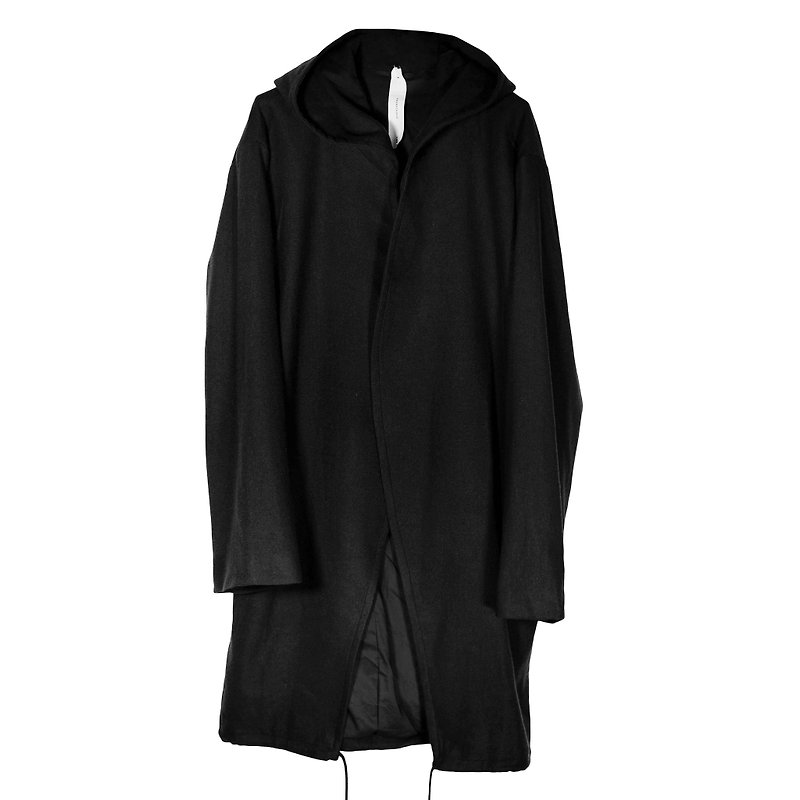 Hooded coat - เสื้อฮู้ด - ขนแกะ สีดำ
