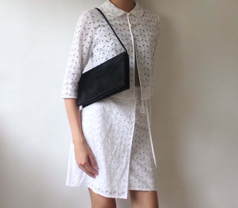 FOAK古著 /庫存新品/Balenciaga白月光鏤空套裝 - 洋裝/連身裙 - 棉．麻 白色
