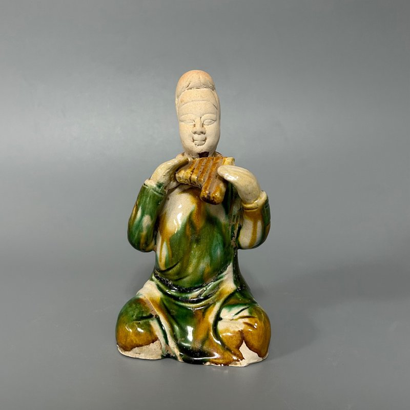 唐三彩樂俑 - 擺飾/家飾品 - 陶 卡其色