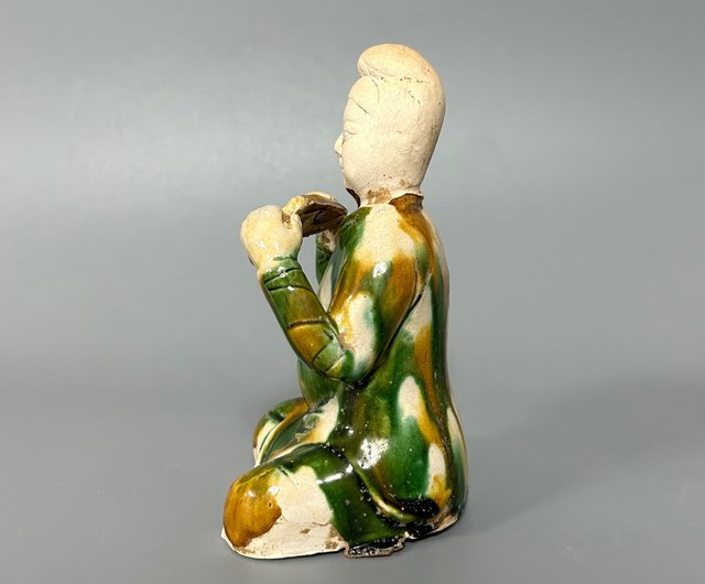 中国　唐三彩　陶人形　人物像　置物　時代箱　C　R7547 Amazon.co.jp: 中国 唐三彩 陶人形 人物像 置物 時代箱 C R7547