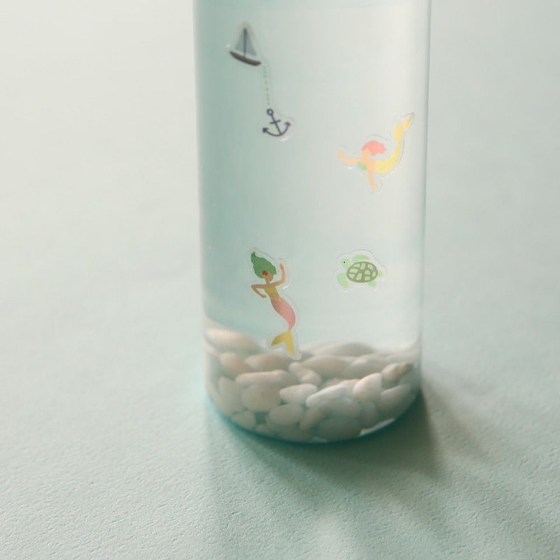 Beautiful decorative transparent stickers - 36 mermaid, E2D14902 - สติกเกอร์ - พลาสติก หลากหลายสี
