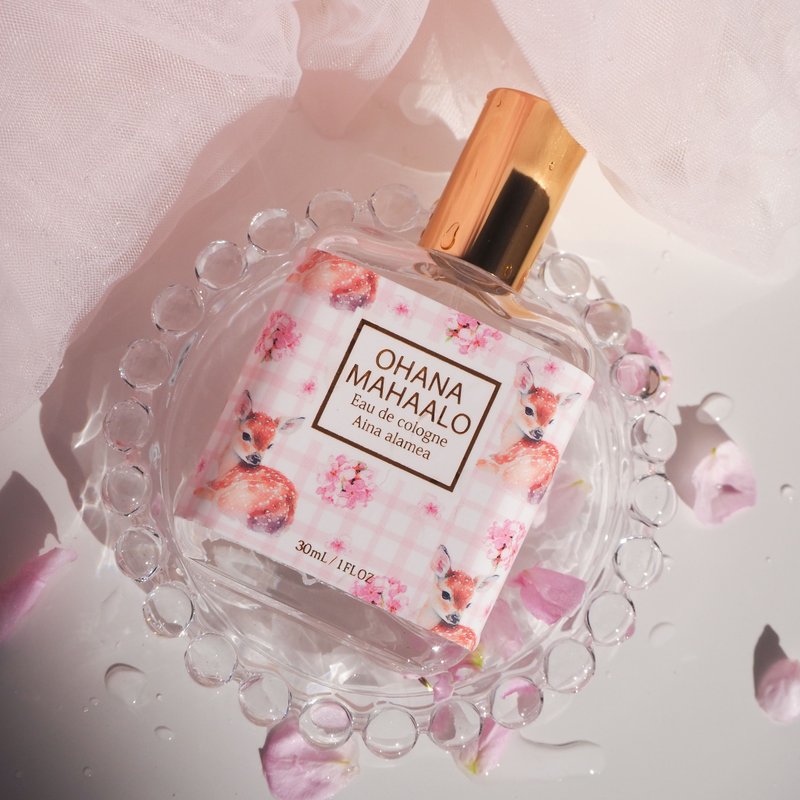 OHANA MAHAALO Peach Bambi Light Perfume 30ml - น้ำหอม - วัสดุอื่นๆ สึชมพู