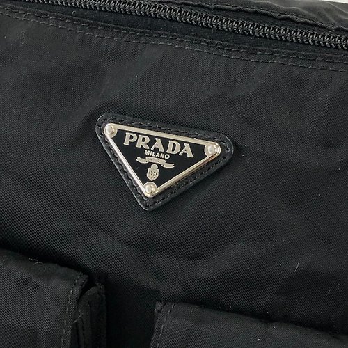 PRADA Triangle Logo Nylon Shoulder bag Black Vintage utfnwt – VintageShop  solo